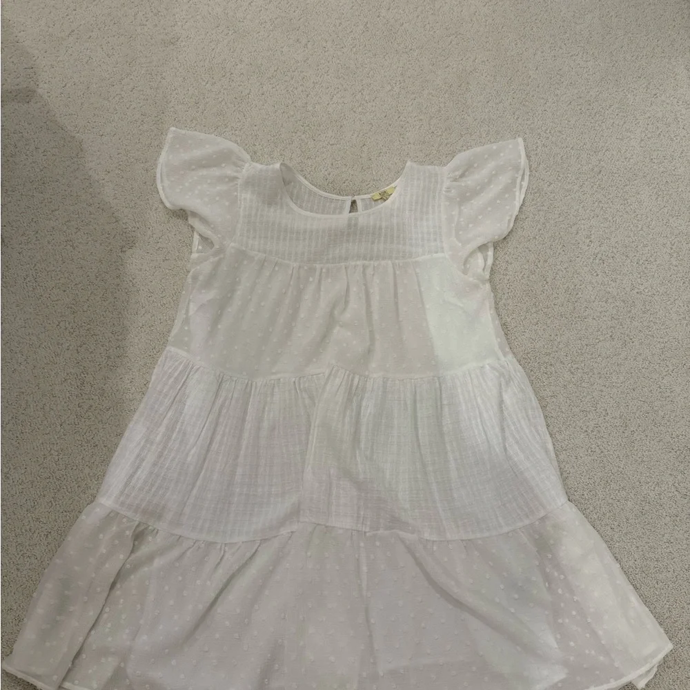 White Ruffled Dress - Picture 3 of 3